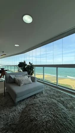 Apartamento frente ao mar da Praia de Itaparica, 4 quartos, 2 suítes, 3 vagas, lazer completo