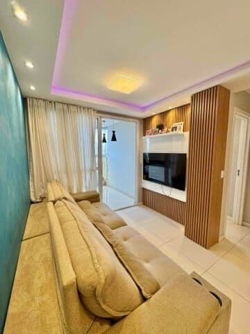Apartamento 80m², 3 Quartos, 1 suíte; Sala de 2 ambientes, 2 Vagas, lazer completo