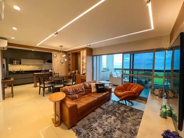 Apartamento alto padrão a venda 3 suítes 147m² montado e decorado porteira fechada - Costa Mare