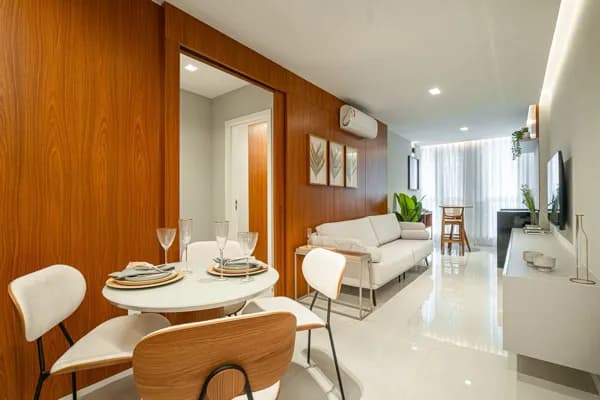 Apartamento 68m², prédio novo, 2 quartos, 1 suíte, 1 vaga - Praia de Itaparica