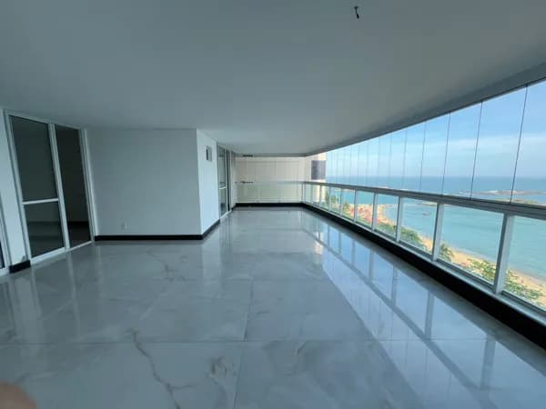 Apartamento, prédio novo, frente mar, 250m², 4 suítes, 4 vagas, lazer completo