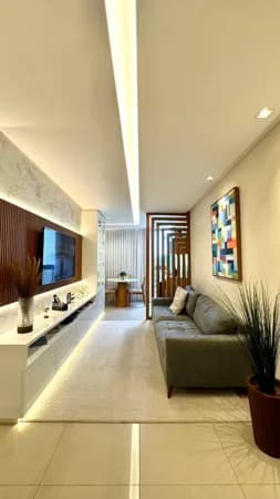 Apartamento 2ª quadra do mar, andar alto, 86m², 2 quartos, 1 suíte, 2 vagas - Itapuã
