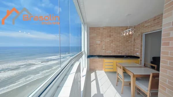 Oportunidade Apartamento 2 dorm./suíte, frente mar - Mongaguá
