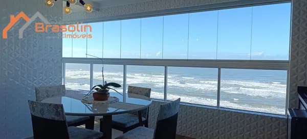 💥 Apartamento 3 dormitórios mobiliado frente 🏖️