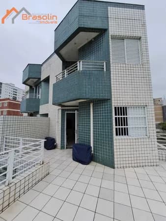 Apartamento 1 suíte mobilado, ampla sacada vista mar - Mongaguá