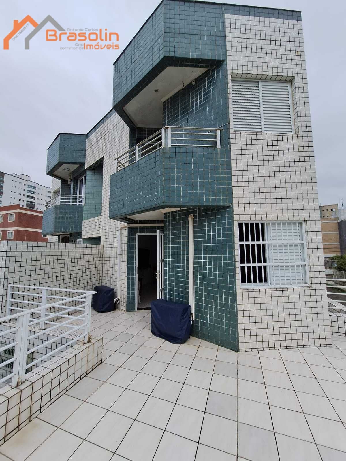 Apartamento 1 suíte mobilado, ampla sacada vista mar - Mongaguá