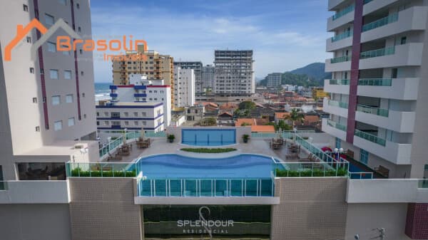 Apartamento Alto Padrão 2 dormitórios sendo uma suíte sacada vista mar - Mongaguá