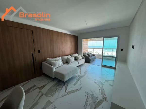 Apartamento 3 dorm/sendo 2 suíte sacada gourmet vista mar Alto Padrão mobiliadoem Aviação, Praia Grande