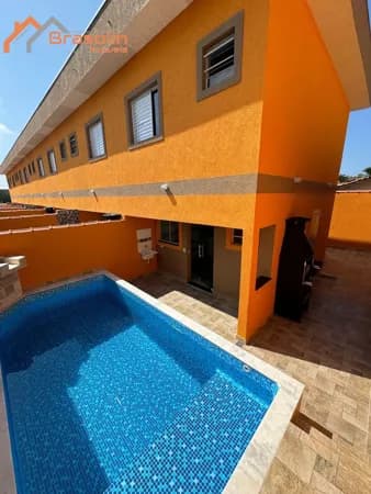 Sobrado em condomínio 2 dormitórios, com piscina individual - Cibratel II, Itanhaém.