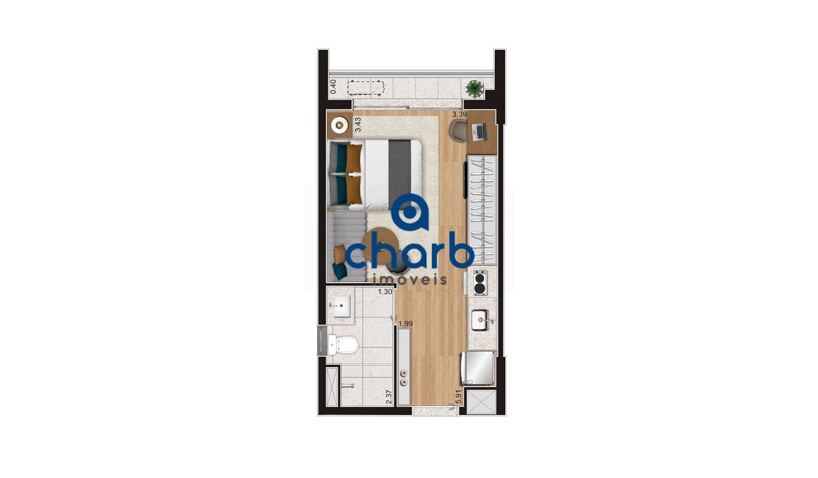 Studio em Vila Nova Conceição, São Paulo/SP