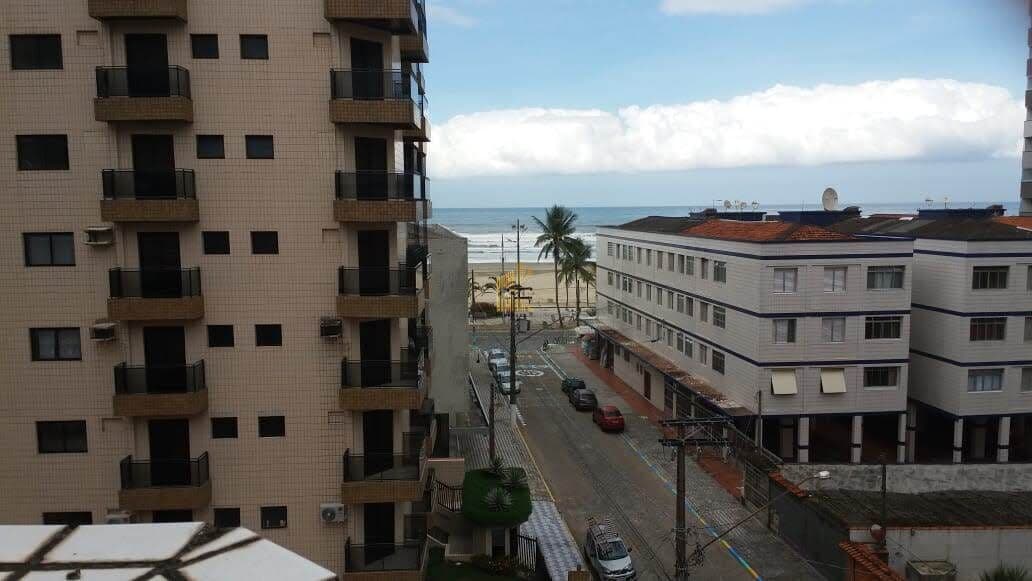 Apartamento vista mar à venda no bairro Aviação em Praia Grande, SP. 1 dormitório com sacada vista mar!