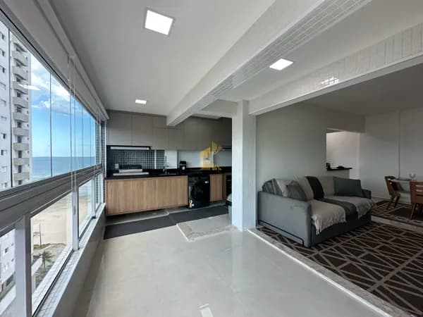 Apartamento vista mar a venda, 2 dormitórios, 1 suíte, sacada gourmet!