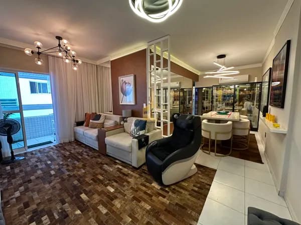 Apartamento à venda no bairro Guilhermina em Praia Grande, SP. 3 dormitórios, sendo 1 suíte.