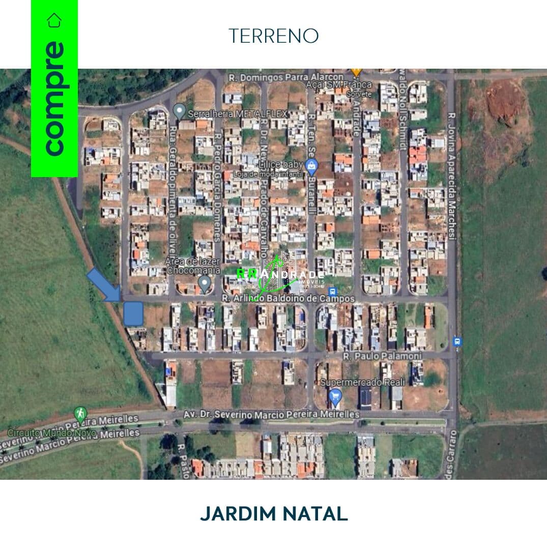 Terreno no Jardim Natal de 423 m²