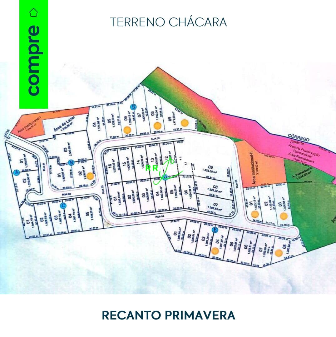 Terreno de Chácara no Recanto das Primaveras