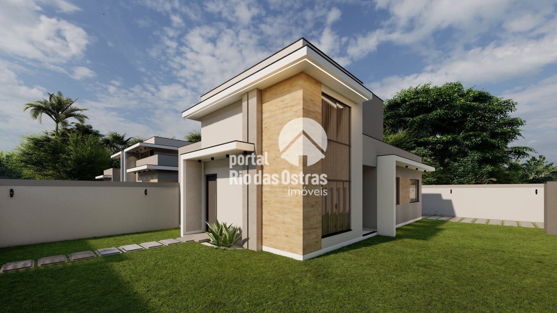 Casa linear não geminada com 3 quartos e amplo quintal