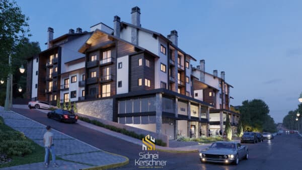 Apartamento 1 dormitório em Gramado com Infraestrutura