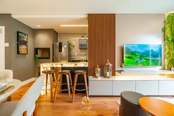 Apartamento Mobiliado, decorado e equipado com Vista para o lago