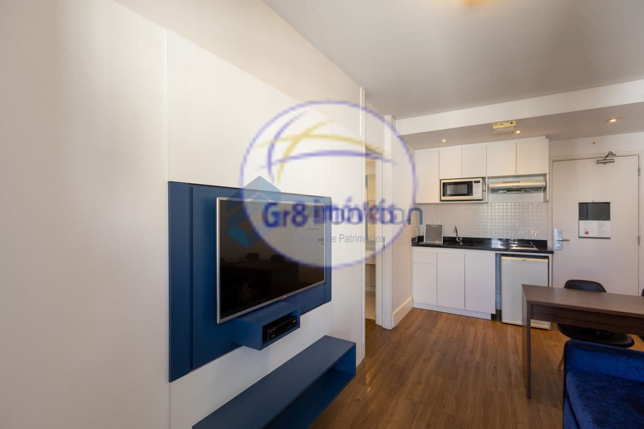 Flat no Itaim Bibi | Mobiliado, com Varanda e Ar-Condicionado!