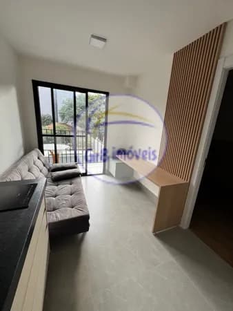 Studio Mobiliado com 1 dormitório, banheiro, varanda sem vaga
