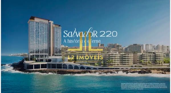 LANÇAMENTO - 2/4 SENDO 1 SUÍTE - 73M² - FRENTE MAR - SALVADOR 220 - RIO VERMELHO