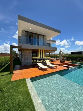 MARAVILHOSA MANSÃO - 6 SUÍTES - 570M² - PORTEIRA FECHADA - ALPHAVILLE GUARAJUBA