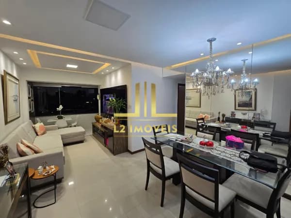 APARTAMENTO - 3/4 SENDO 1 SUÍTE - 90M² - ANDAR ALTO - 02 VAGAS - ARMAÇÃO