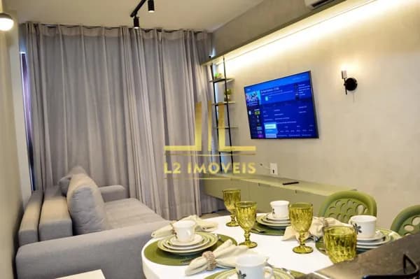 QUARTO E SALA - 34M² - MOBILIADO - NAU BARRA