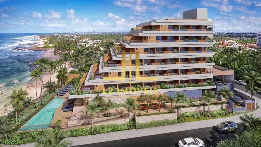 LANÇAMENTO - QUARTO E SALA FRONTAL COM TERRAÇO - 56M² - AZURE BEACH - PEDRA DO SAL