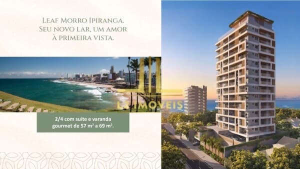 APARTAMENTO ALTO PADRÃO - 2/4 COM SUÍTE - 69M² - MORRO IPIRANGA - BARRA