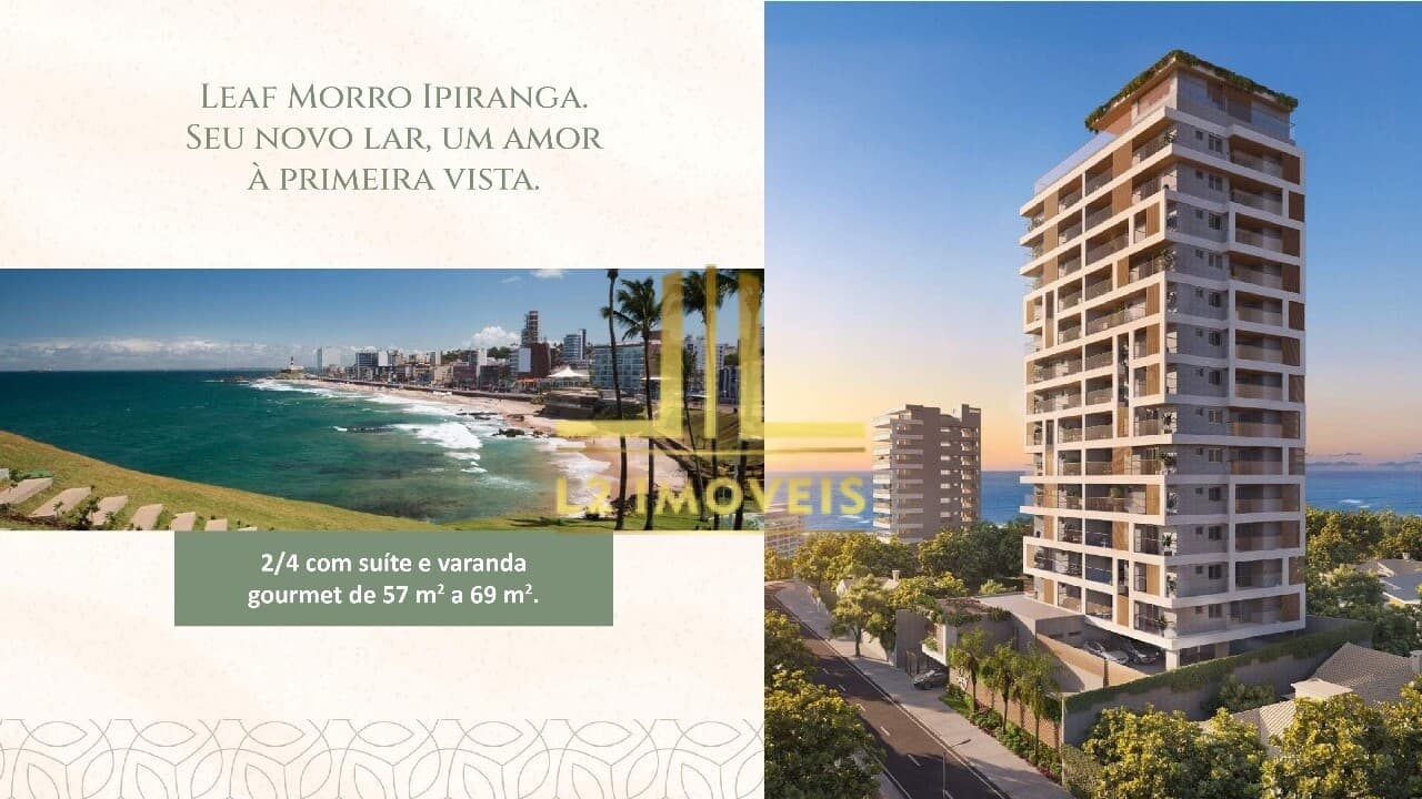 APARTAMENTO ALTO PADRÃO - 2/4 COM SUÍTE - 69M² - MORRO IPIRANGA - BARRA