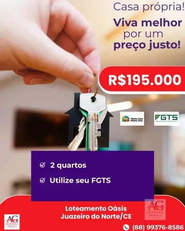 Casa À Venda Com 2 Quartos - Loteamento Oásis - Juazeiro do Norte/CE