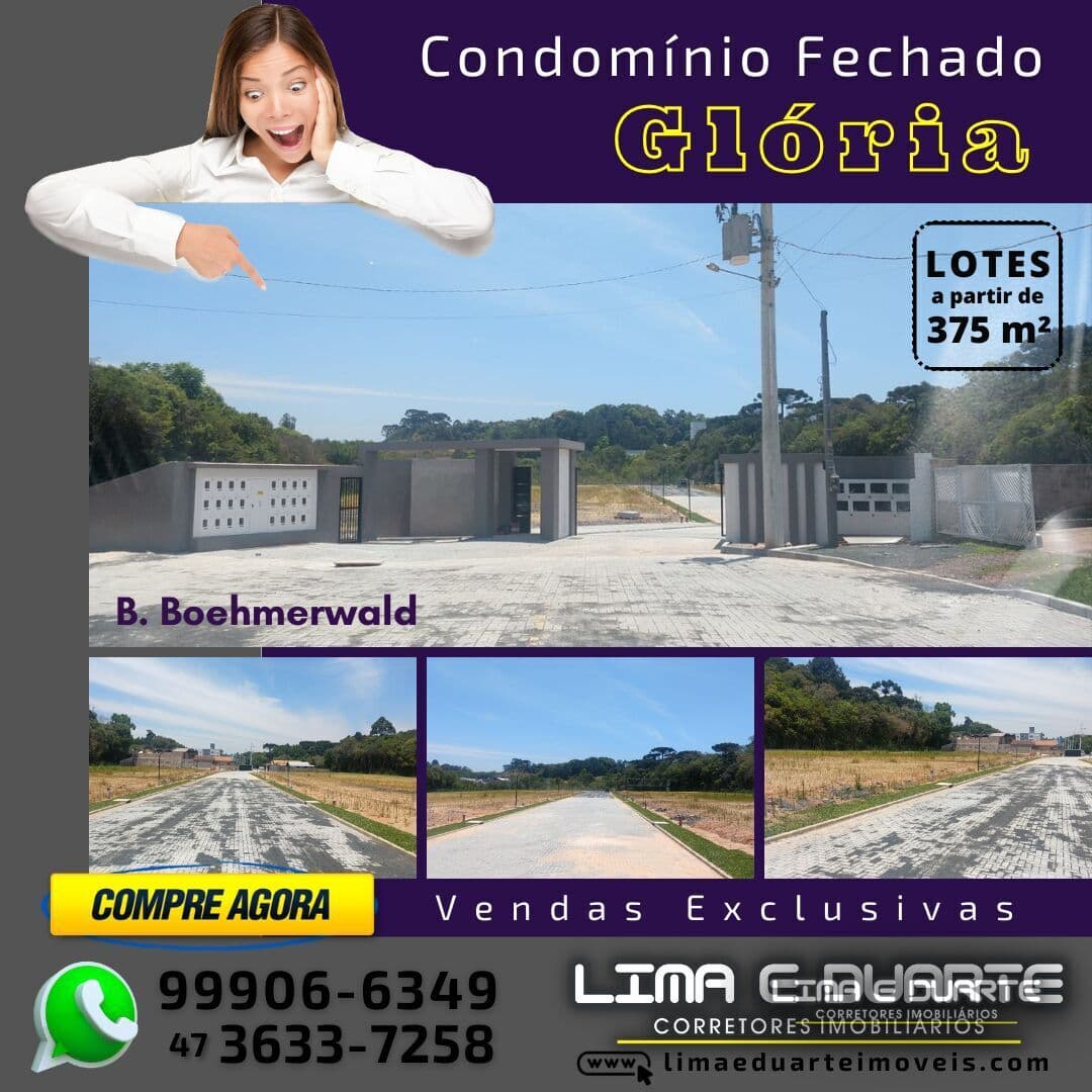 Terreno em Cond. Fechado 375,00 m2 - B. Boehmerwald