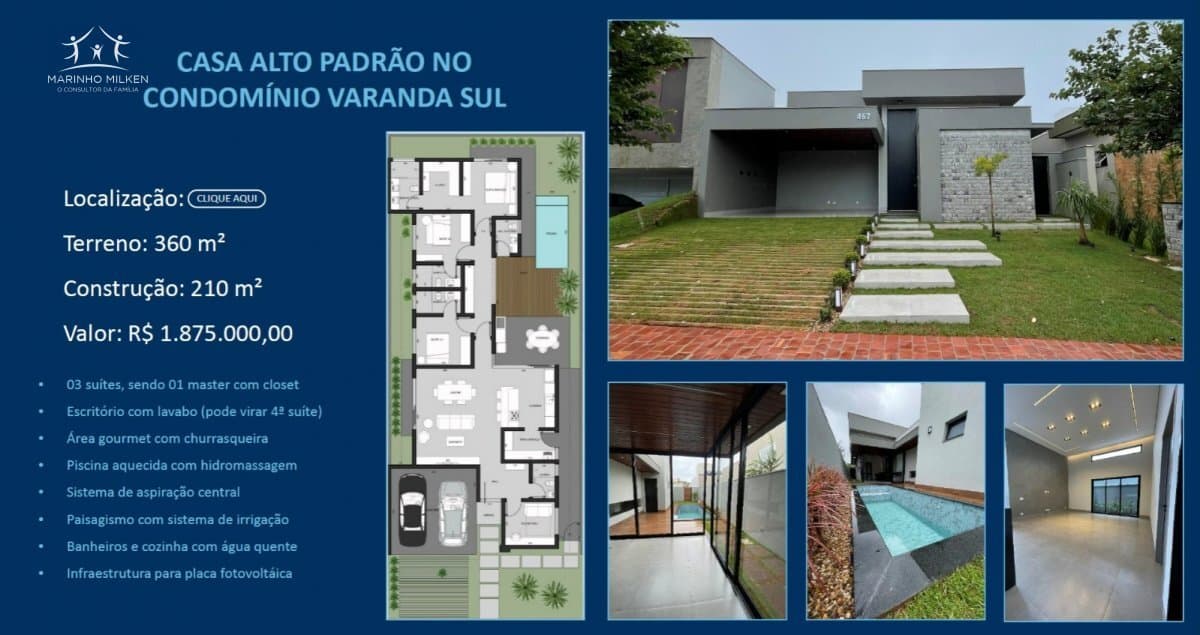 Casa em Condomínio para Venda em Shopping Park Uberlândia-MG