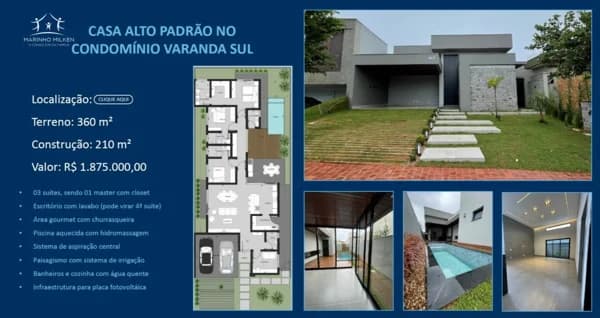Casa em Condomínio para Venda em Shopping Park Uberlândia-MG