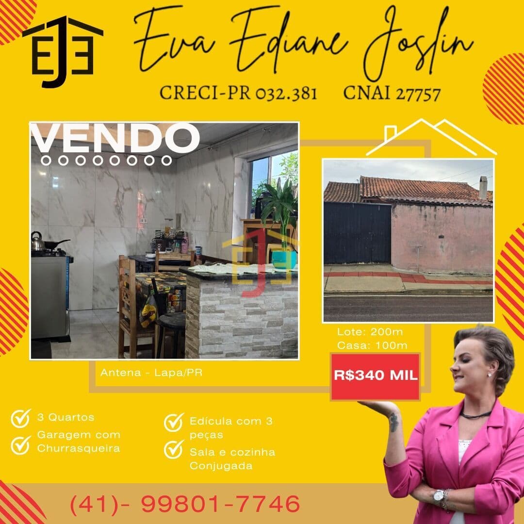 Casa em Alto da Cruz, Lapa/PR