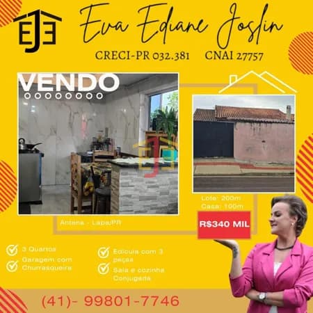 Casa em Alto da Cruz, Lapa/PR