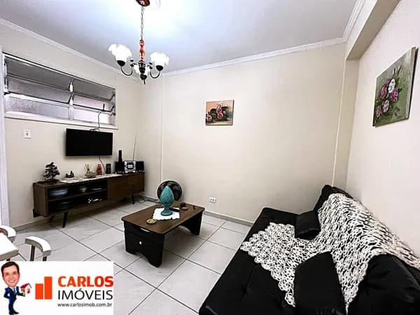 Apartamento lindo reformado com vista mar para a Praia do Itararé em São Vicente.