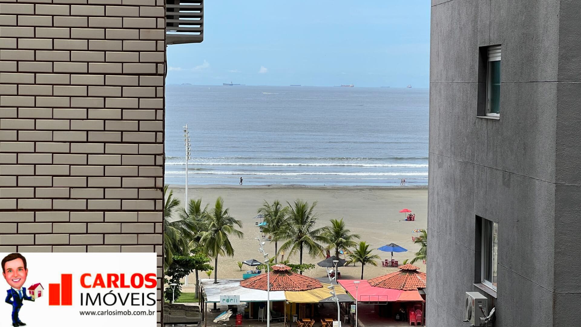 Apartamento Praia do Itararé, São Vicente/SP Vista Mar