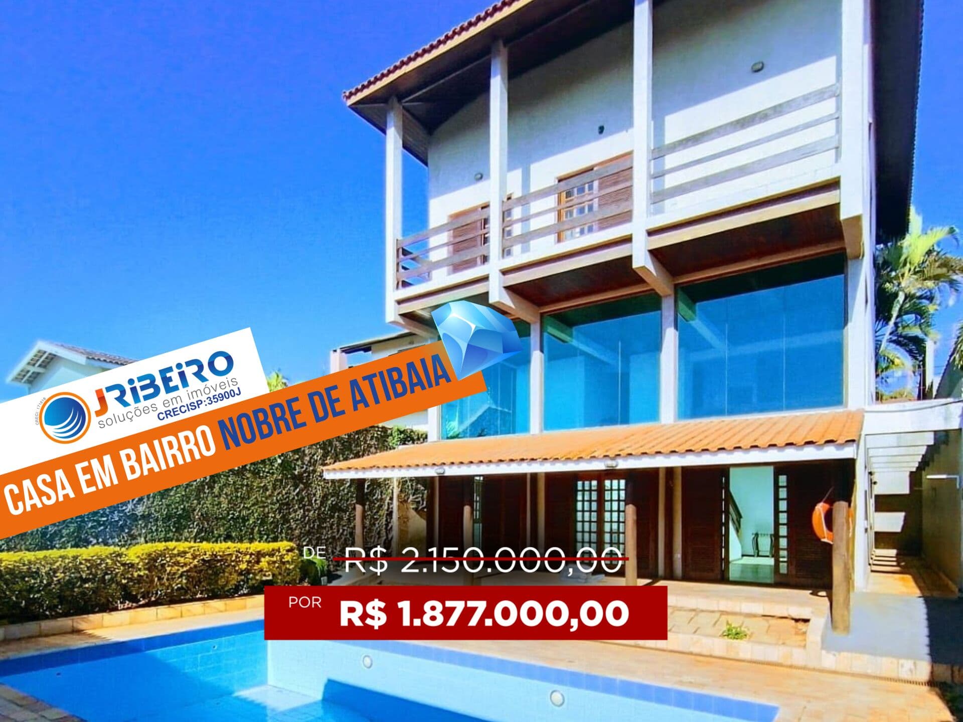 Casa Alto Padrão em Bairro Nobre, Atibaia/SP