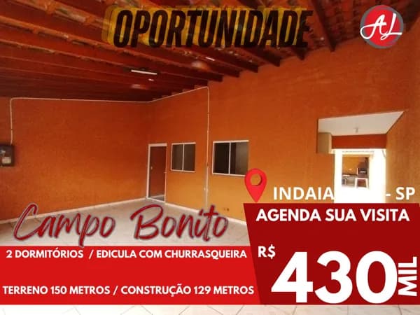 Casa A Venda Com 2 Dormitórios - Parque Campo Bonito - Indaiatuba - SP!