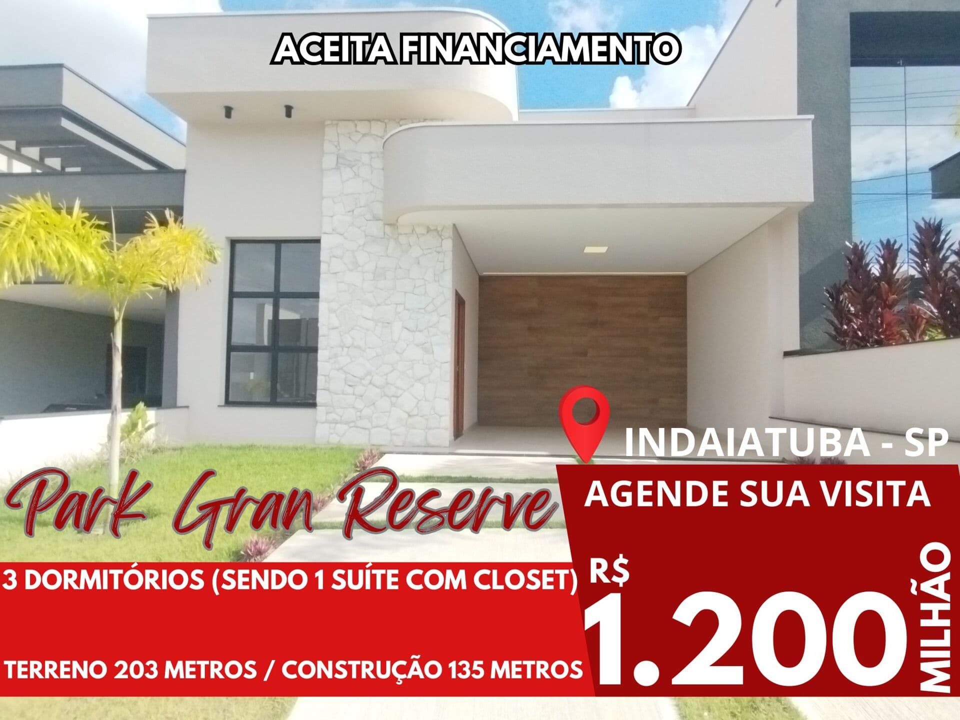 Casa Térrea Com 3 Dormitórios A Venda No Condomínio Gran Reserve - Indaiatuba - SP!