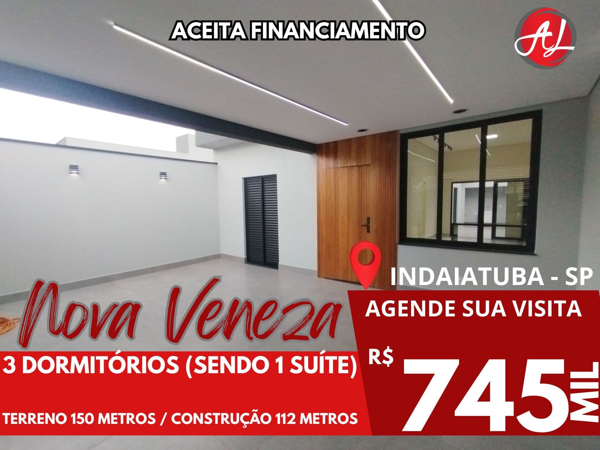 Casa Térrea A Venda Com 3 Dormitórios - Nova Veneza - Indaiatuba - SP!