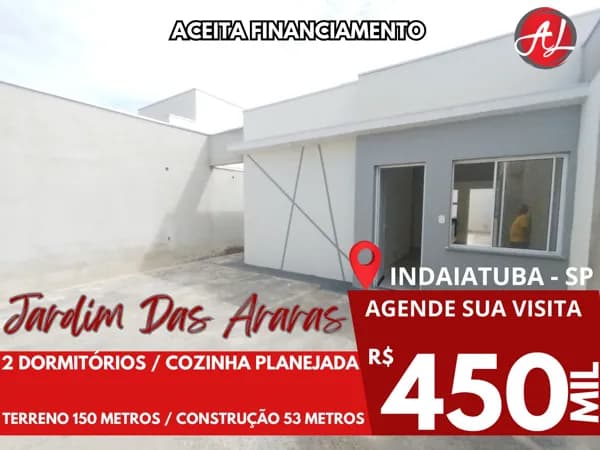 Casa Térrea Pronta Para Morar - Jardim Das Araras - Indaiatuba - SP!