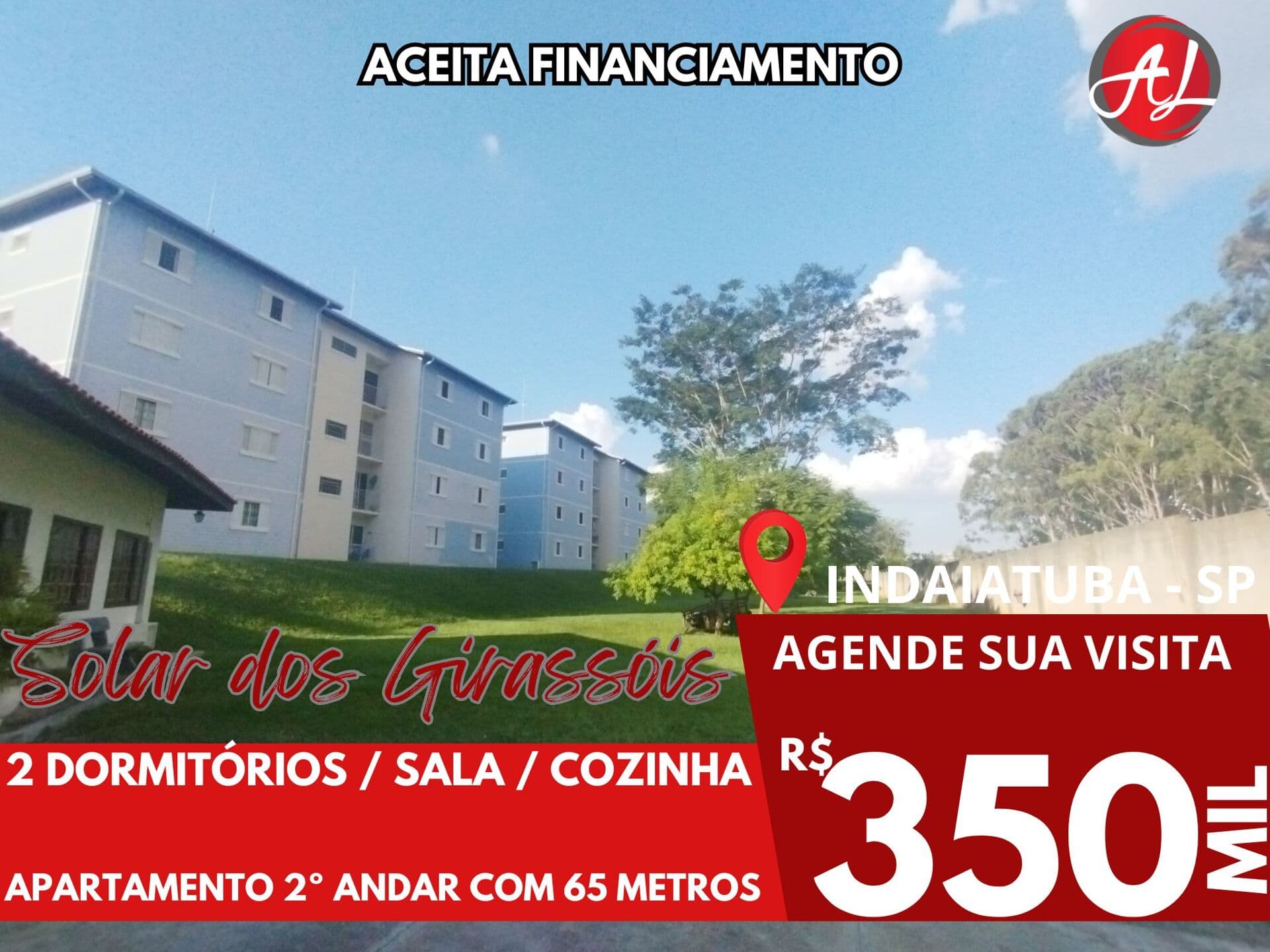 Apartamento Com 2 Dormitórios (2º andar) - Solar Dos Girassóis - Indaiatuba - SP!