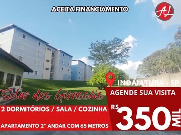 Apartamento Com 2 Dormitórios (2º andar) - Solar Dos Girassóis - Indaiatuba - SP!