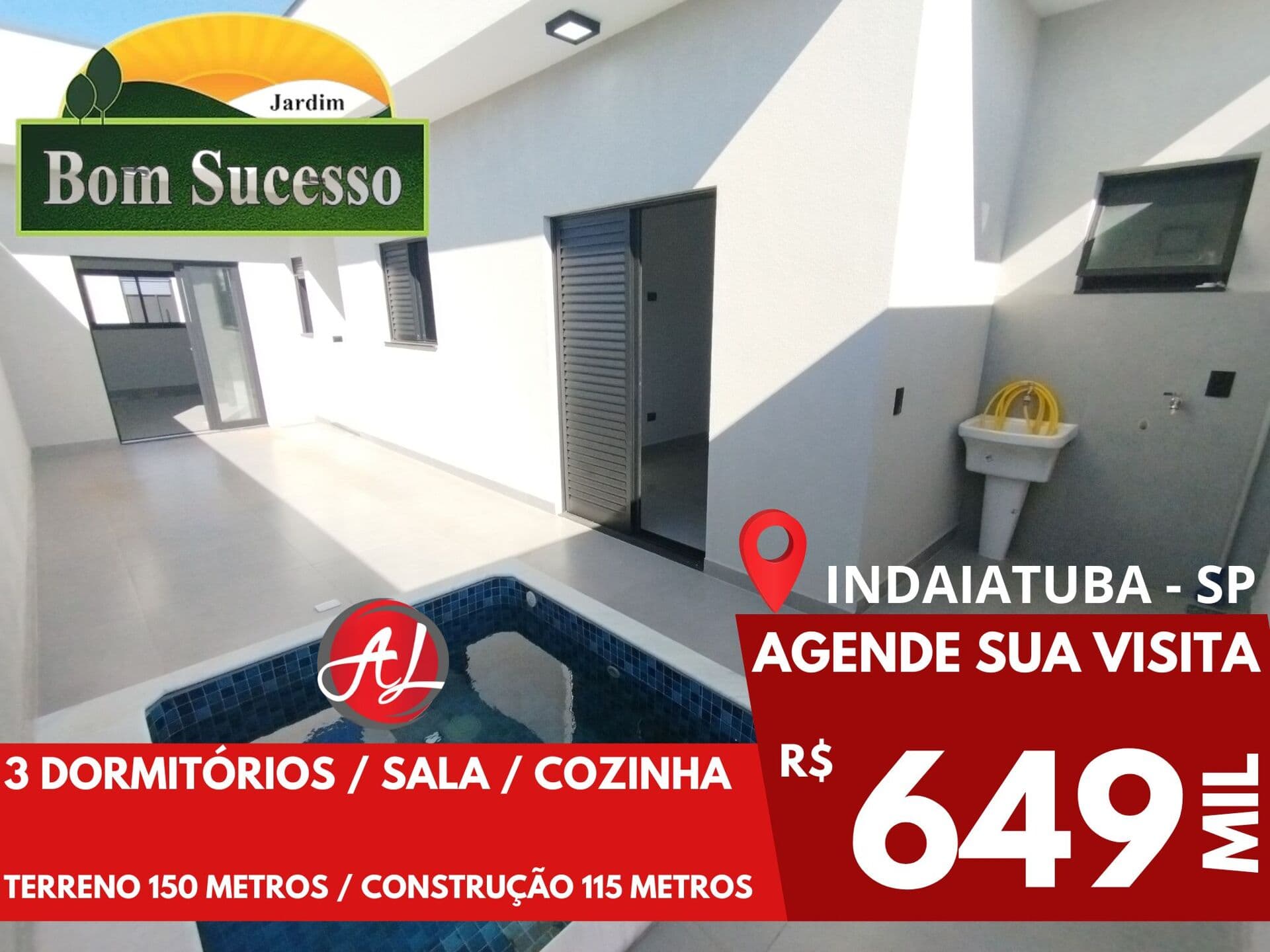 Casa Térrea A Venda 3 Dormitórios E Com Piscina - Indaiatuba - SP!