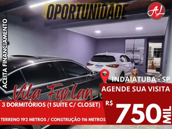 Linda Casa A Venda Na Vila Furlan - Indaiatuba - SP!