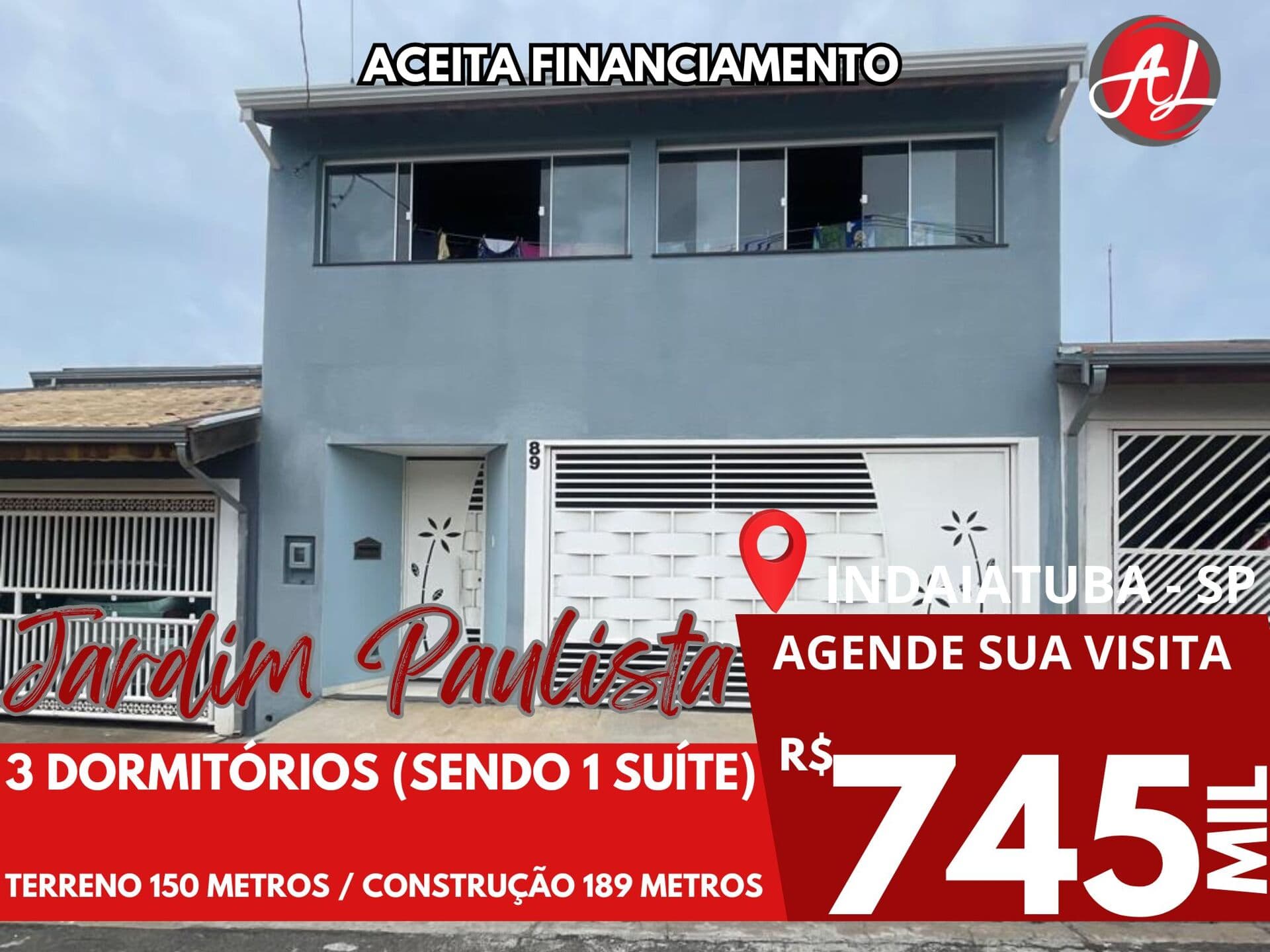Belíssimo Sobrado A Venda Jardim Paulista - Indaiatuba - SP!
