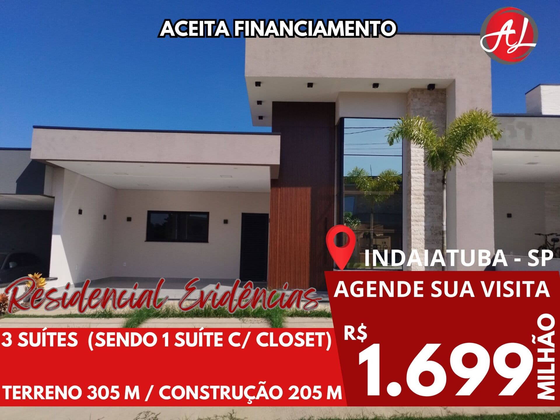 Casa Com 3 Suítes A Venda Condomínio Residencial Evidencias - Indaiatuba - SP!